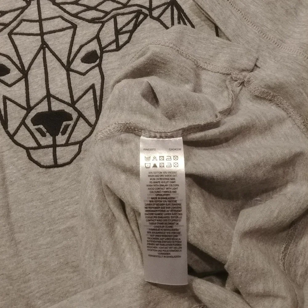 French Connection Embroidery Tee T Shirt  size L - Picture 3 of 6